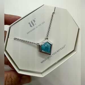 Bomb Party OG Necklace Aquamarine Ice Crystal Rhodium NK23055 A Sigh That Stays